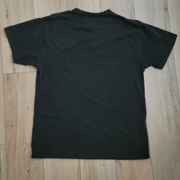 Alpha Lion Relaxed Varsity Print Vintage Black Crewneck T-Shirt Men Sz X-Large - Picture 5 of 9